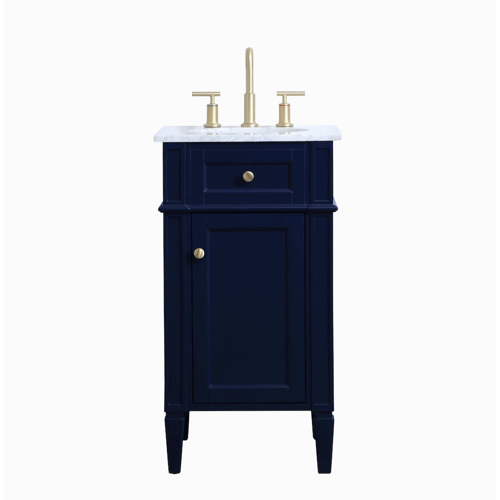 18 inch Single bathroom vanity in blue