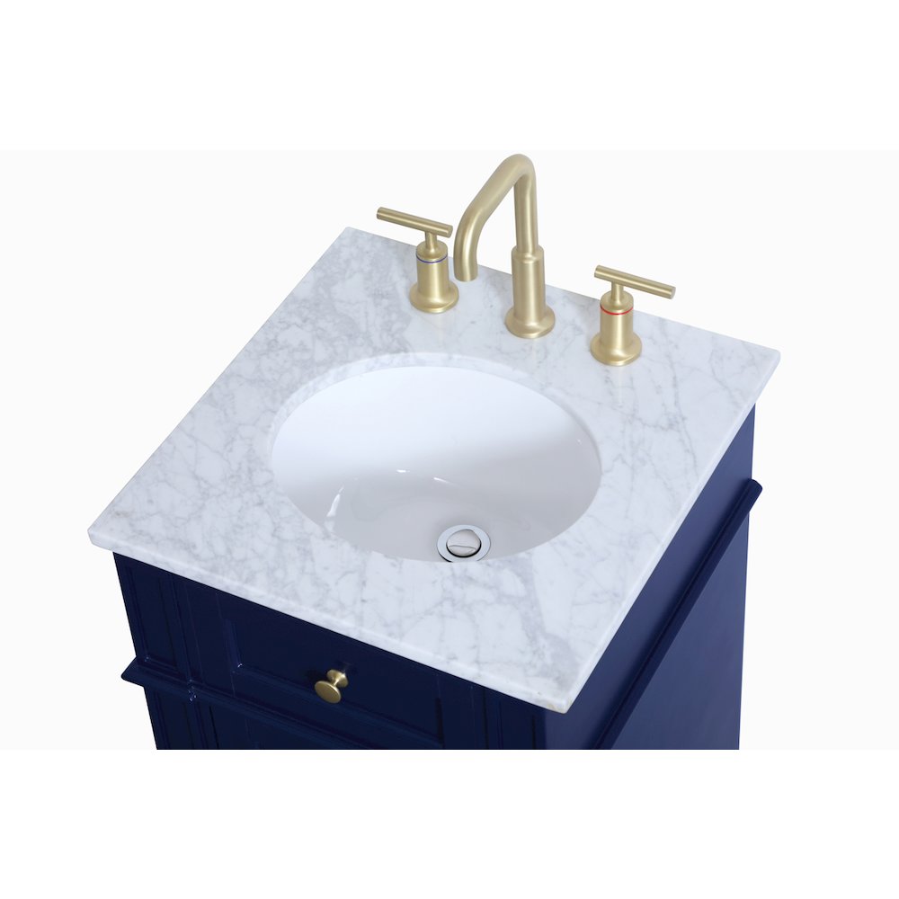 18 inch Single bathroom vanity in blue