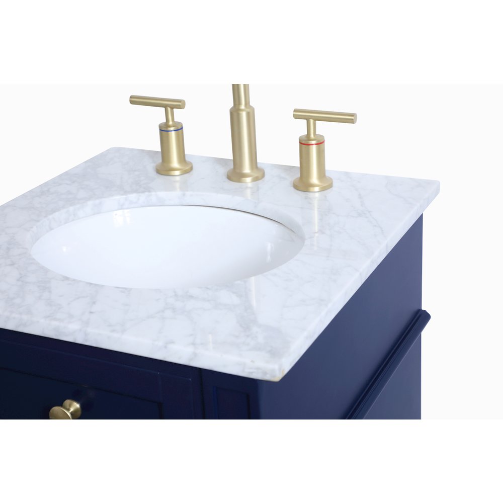 18 inch Single bathroom vanity in blue