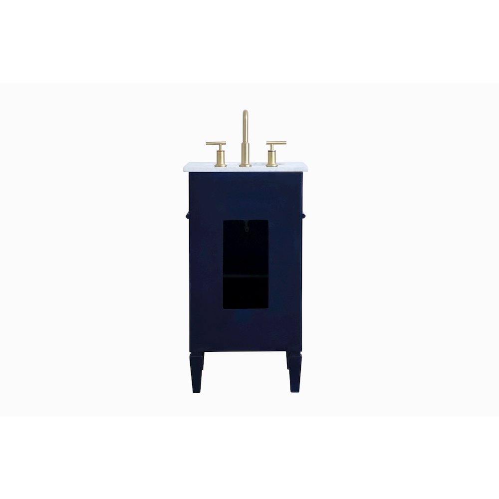 18 inch Single bathroom vanity in blue