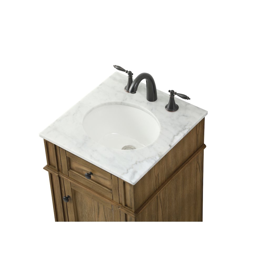 18 inch Single bathroom vanity in driftwood