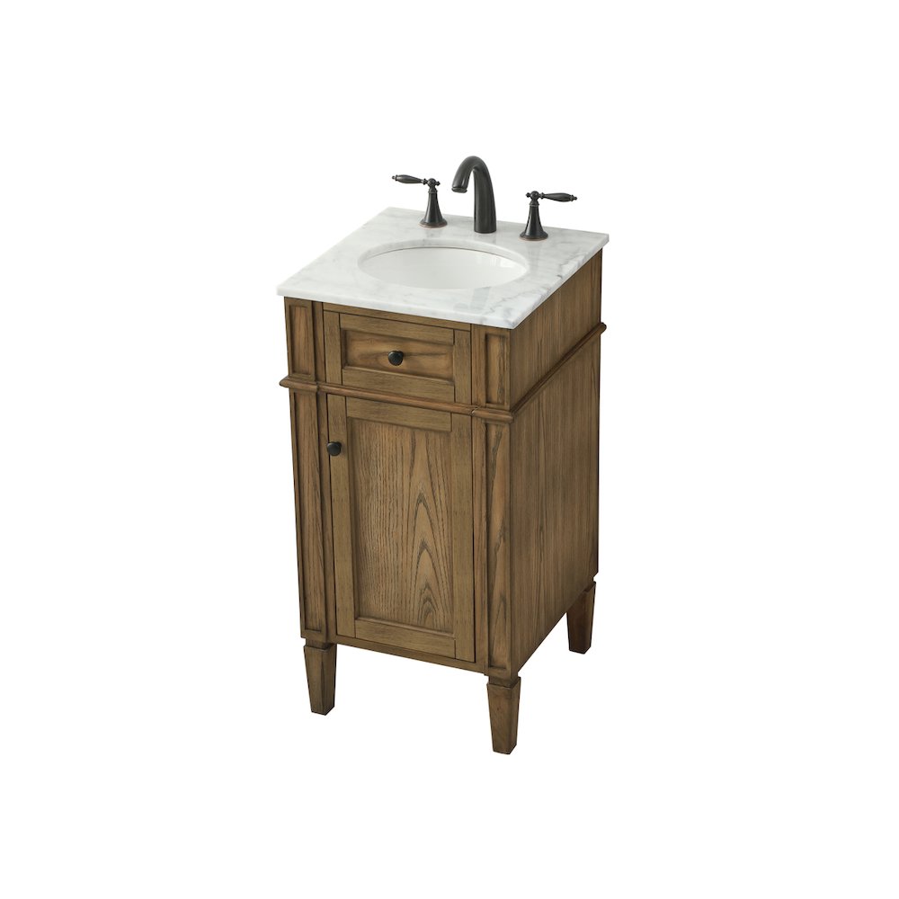 18 inch Single bathroom vanity in driftwood