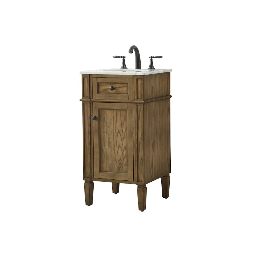 18 inch Single bathroom vanity in driftwood