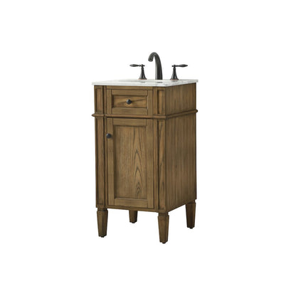 18 inch Single bathroom vanity in driftwood