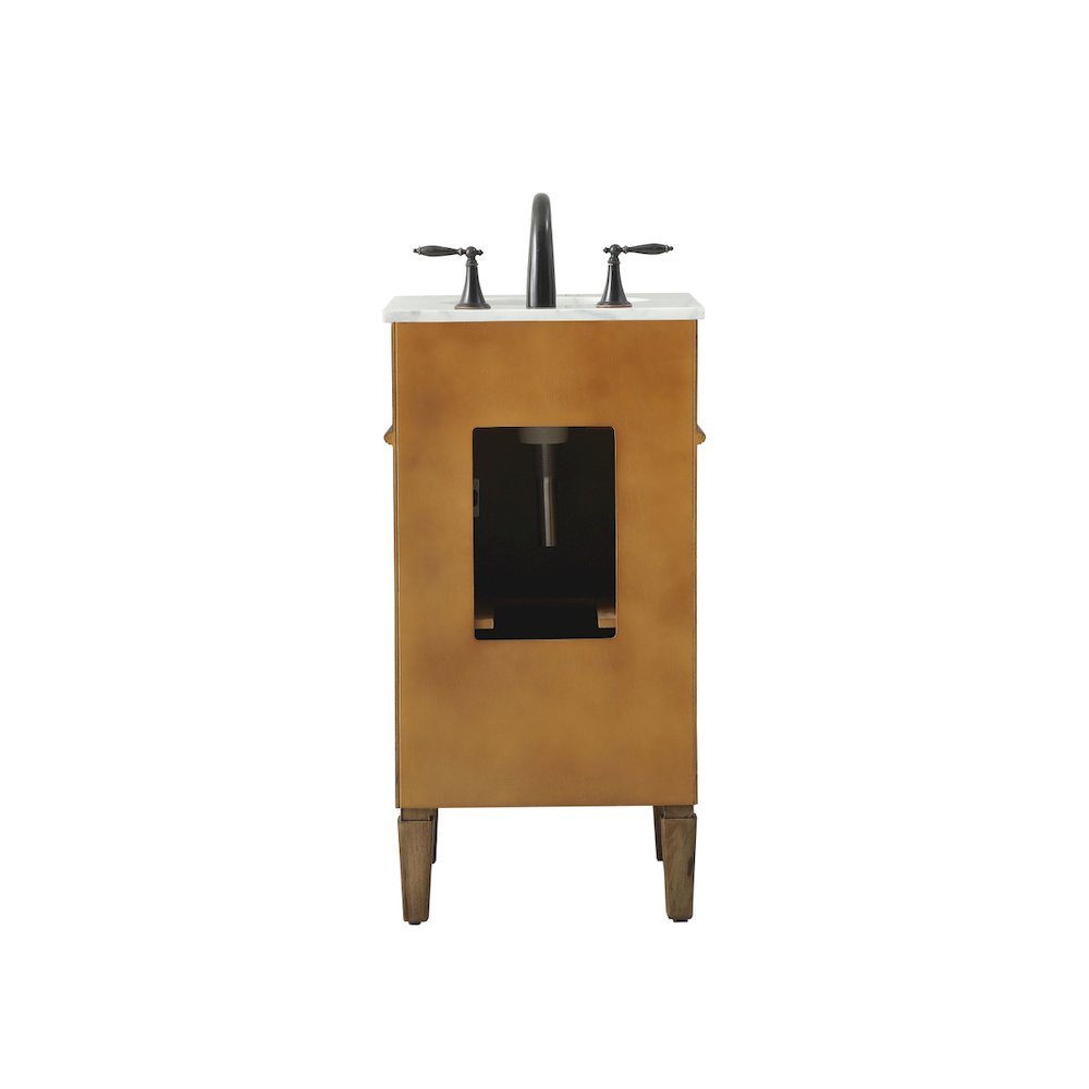 18 inch Single bathroom vanity in driftwood