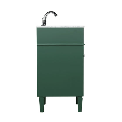 18 inch Single bathroom vanity in green