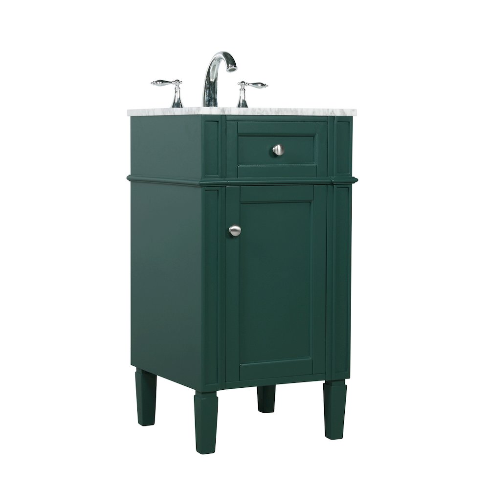 18 inch Single bathroom vanity in green