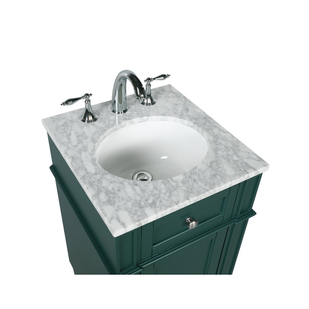 18 inch Single bathroom vanity in green