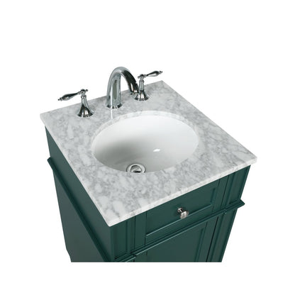 18 inch Single bathroom vanity in green