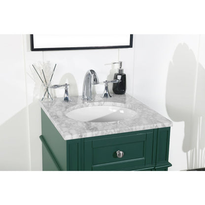 18 inch Single bathroom vanity in green