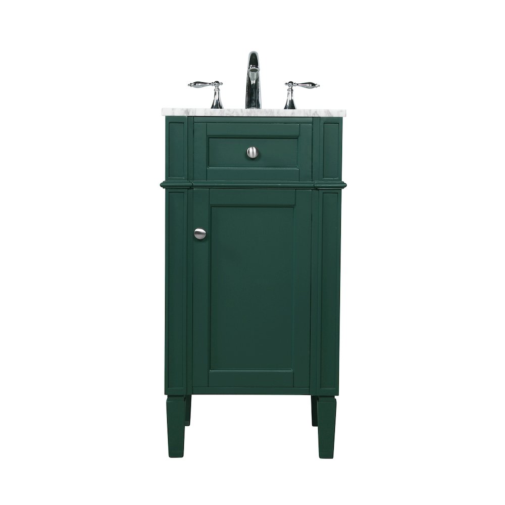 18 inch Single bathroom vanity in green