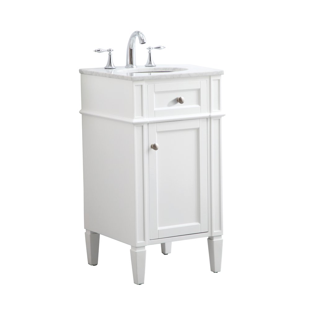 18 in. Single Bathroom Vanity set in white