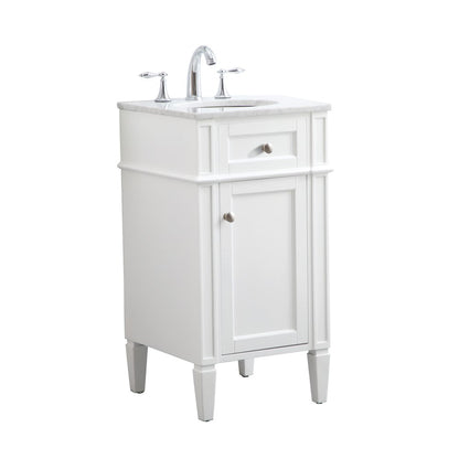 18 in. Single Bathroom Vanity set in white