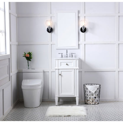 18 in. Single Bathroom Vanity set in white