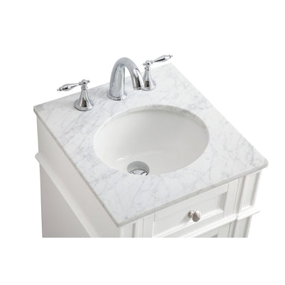 18 in. Single Bathroom Vanity set in white