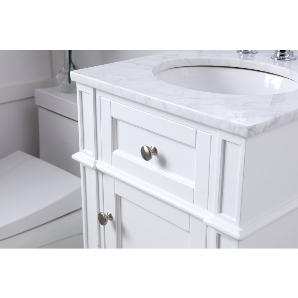 18 in. Single Bathroom Vanity set in white