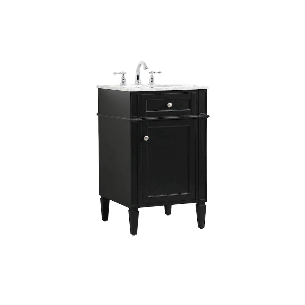 21 inch Single bathroom vanity in black