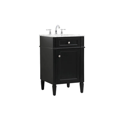 21 inch Single bathroom vanity in black