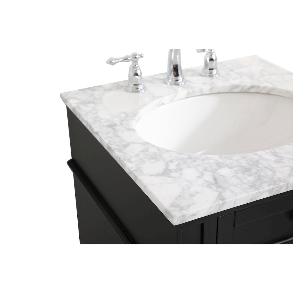 21 inch Single bathroom vanity in black