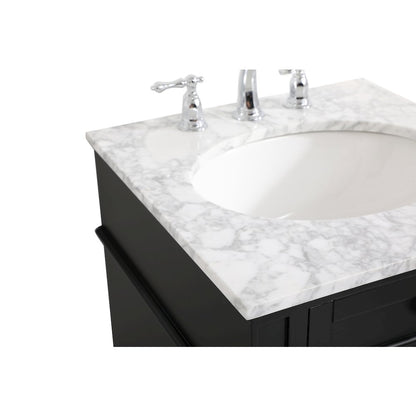 21 inch Single bathroom vanity in black