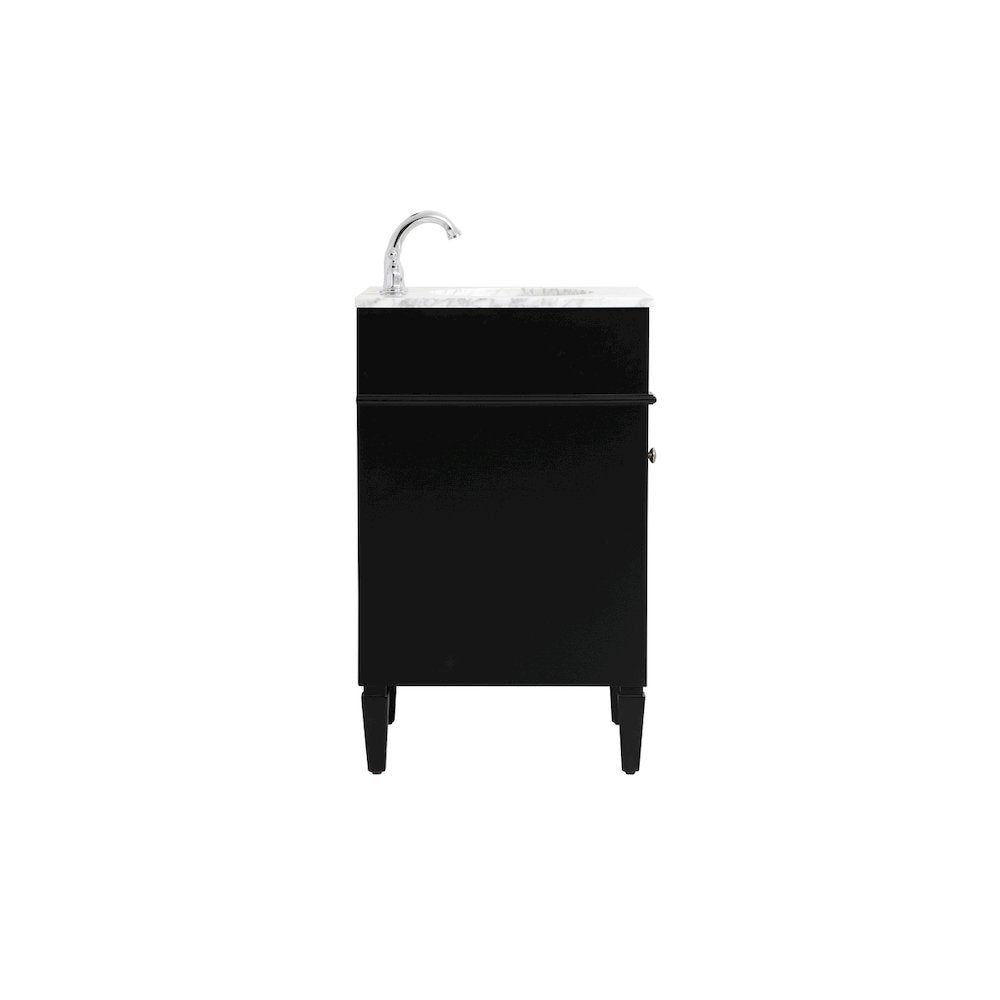 21 inch Single bathroom vanity in black