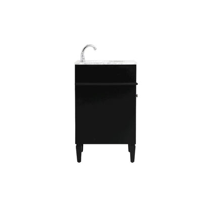 21 inch Single bathroom vanity in black