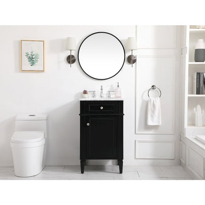 21 inch Single bathroom vanity in black
