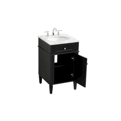 21 inch Single bathroom vanity in black
