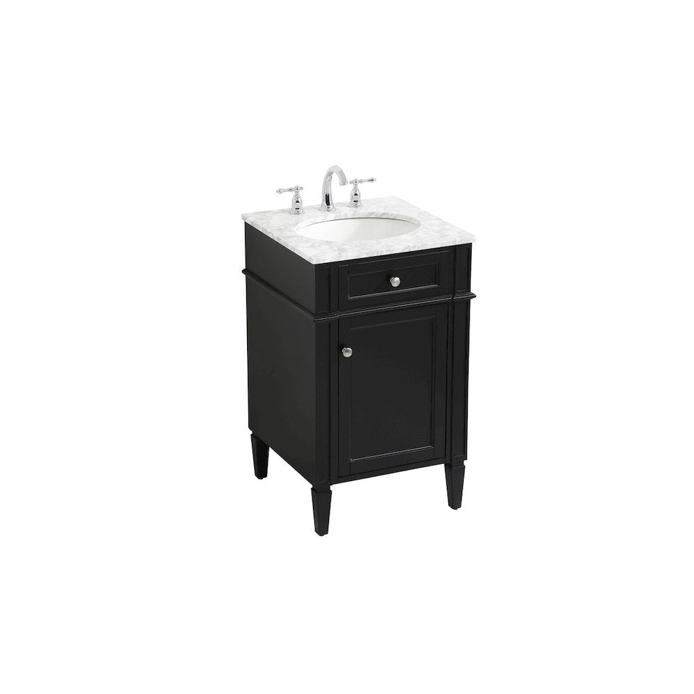 21 inch Single bathroom vanity in black