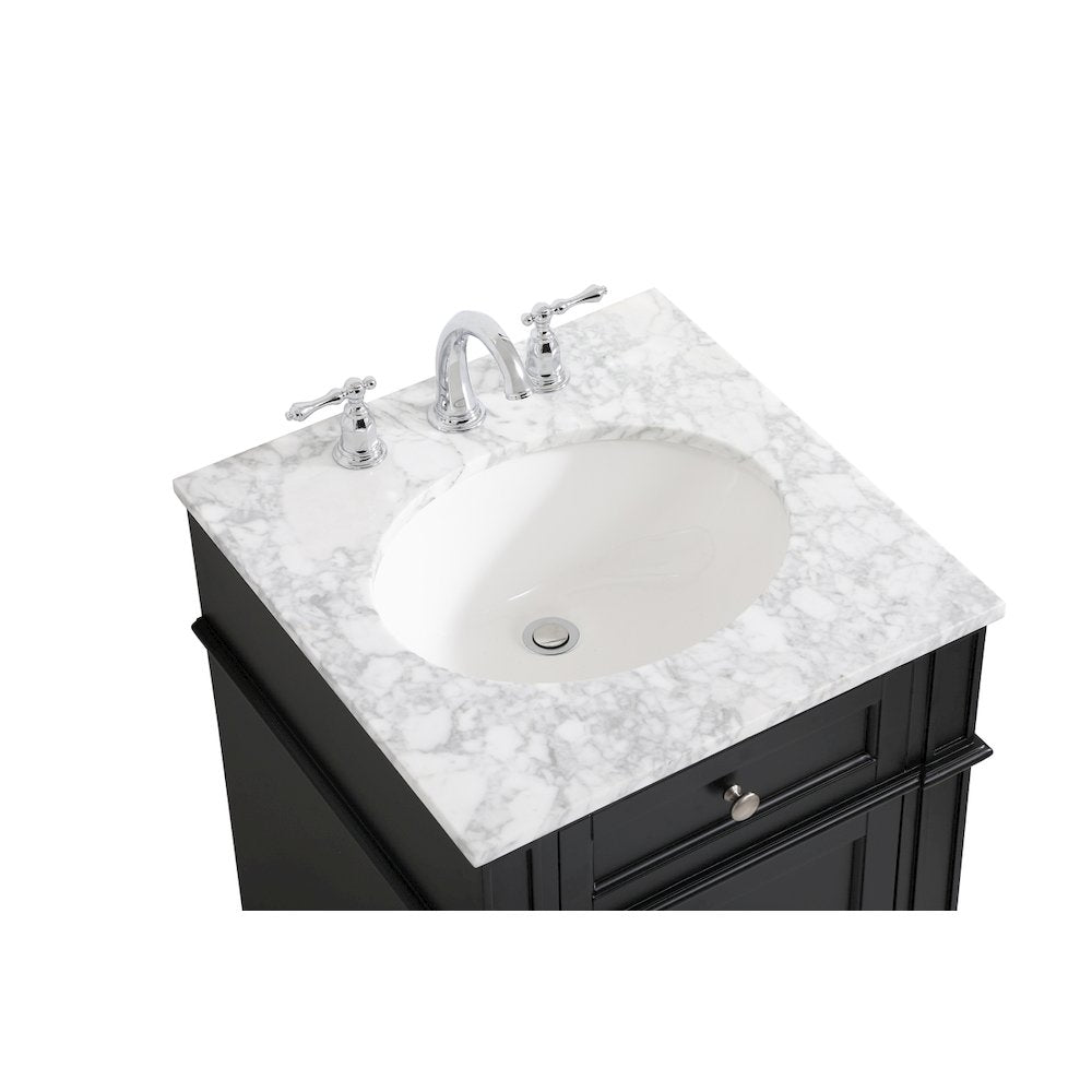 21 inch Single bathroom vanity in black