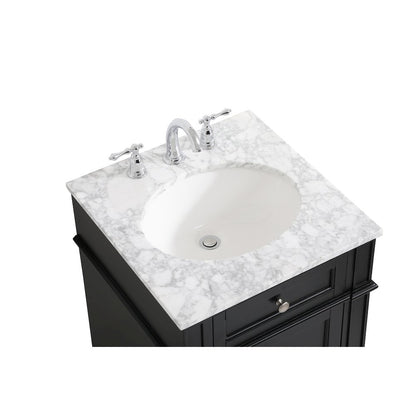 21 inch Single bathroom vanity in black