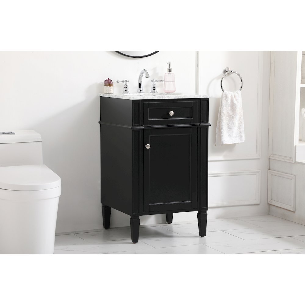 21 inch Single bathroom vanity in black
