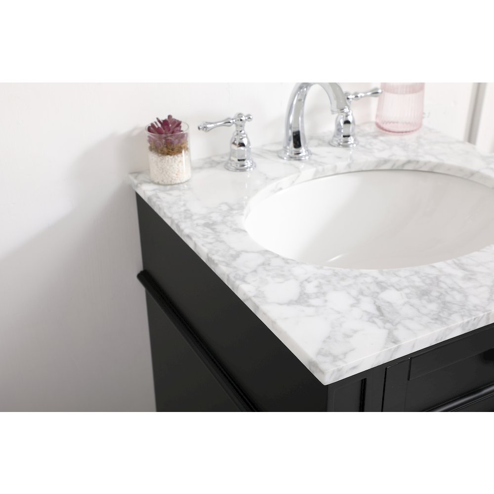 21 inch Single bathroom vanity in black