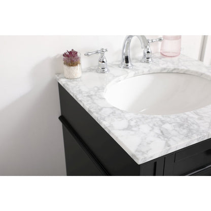 21 inch Single bathroom vanity in black