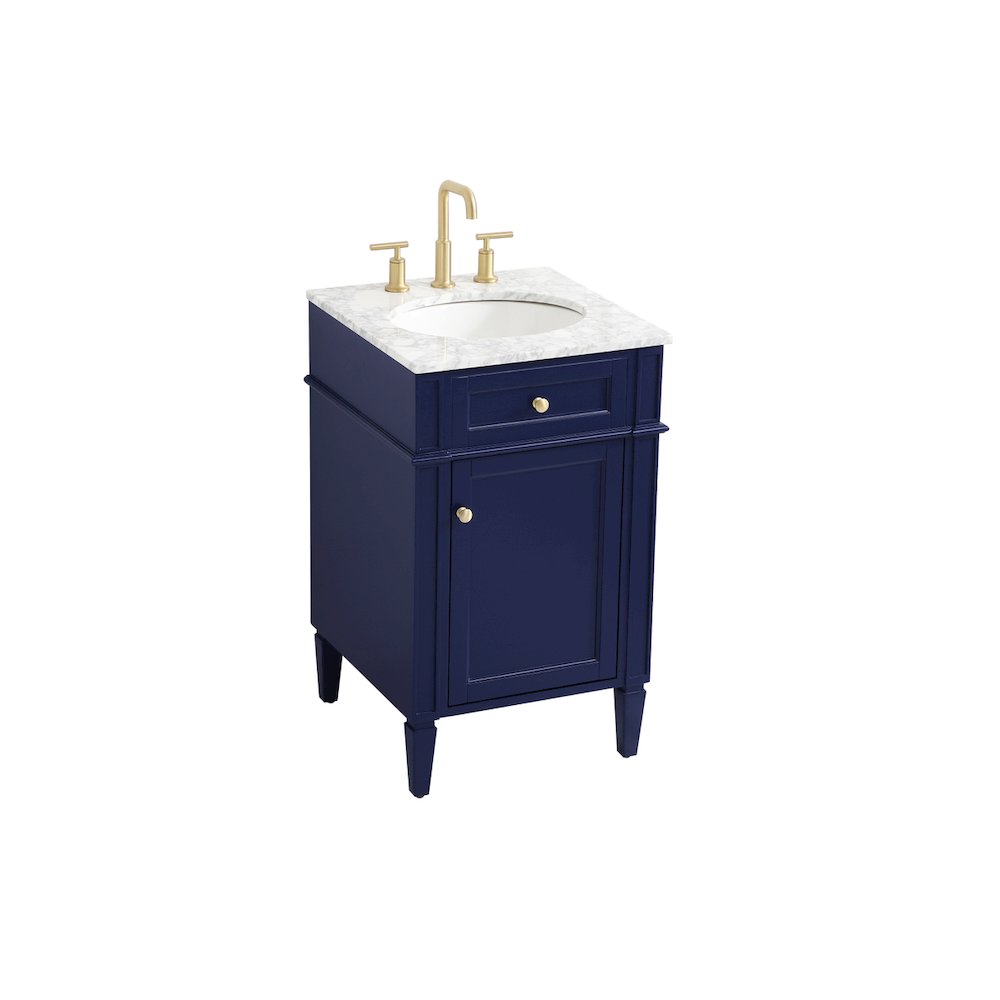 21 inch Single bathroom vanity in blue