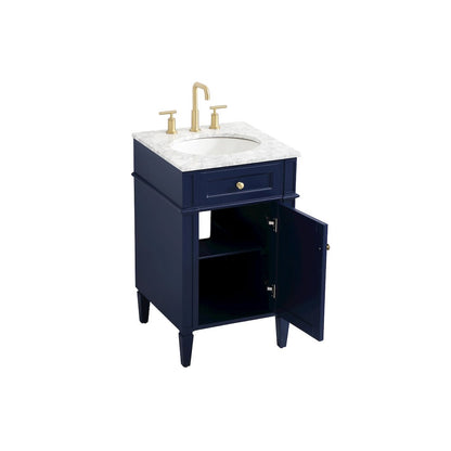 21 inch Single bathroom vanity in blue