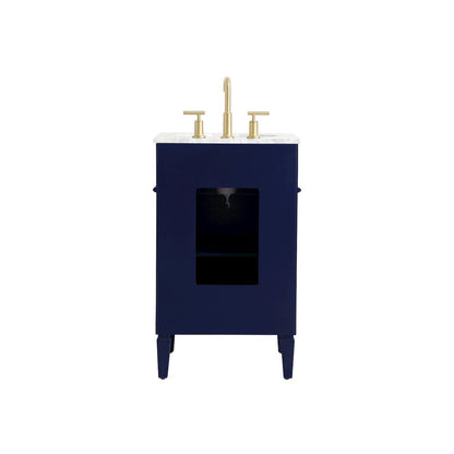 21 inch Single bathroom vanity in blue