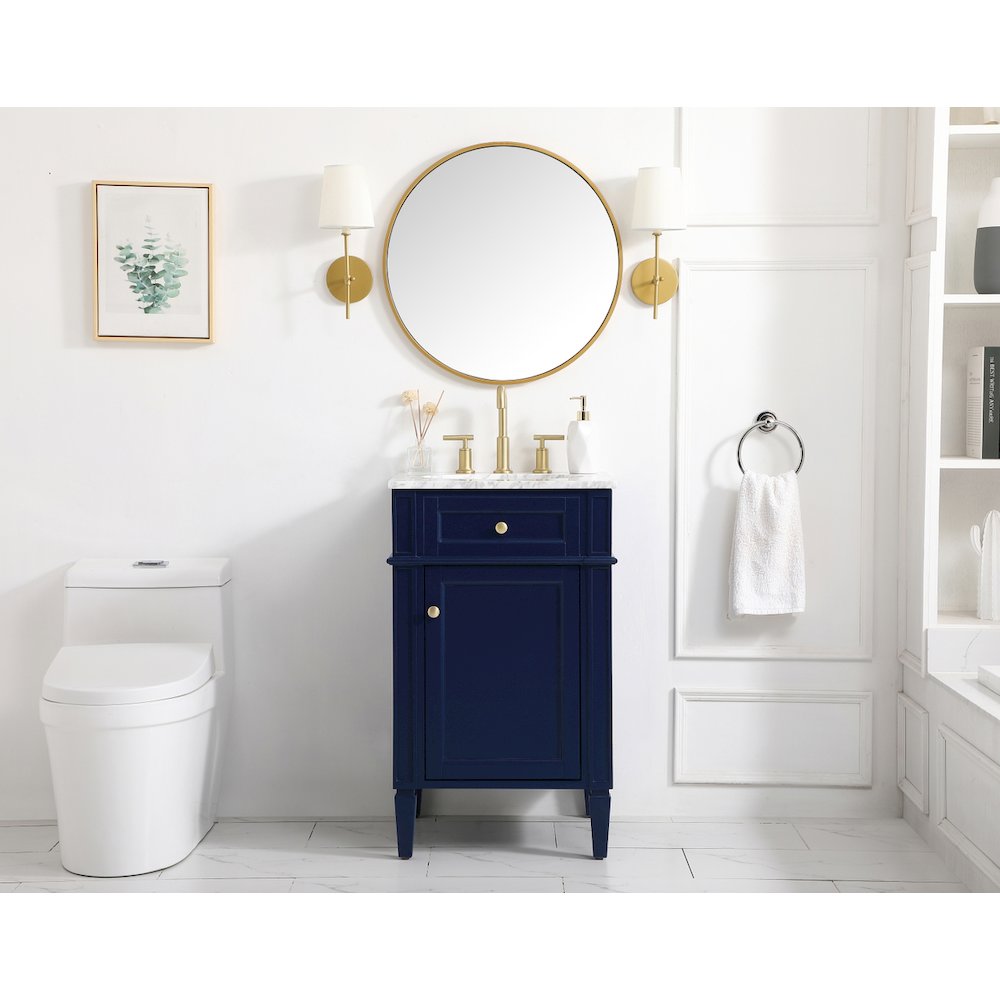 21 inch Single bathroom vanity in blue