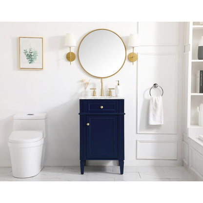 21 inch Single bathroom vanity in blue