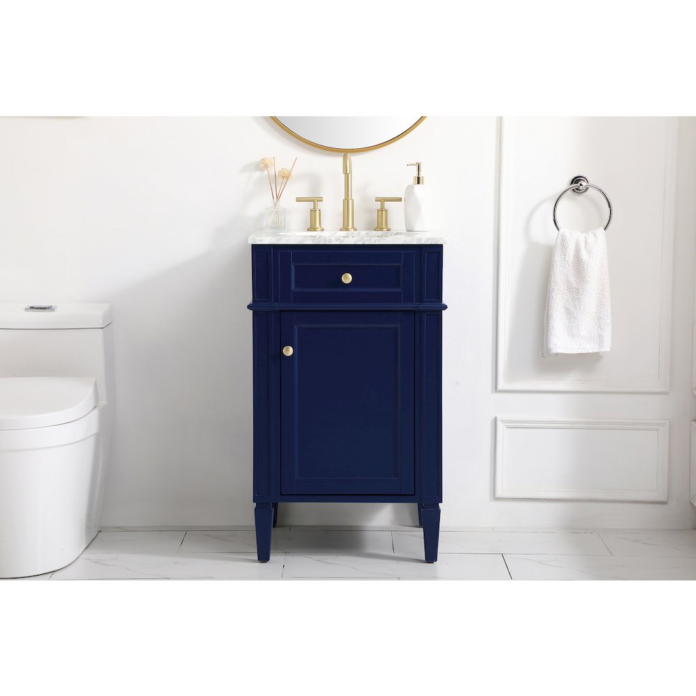 21 inch Single bathroom vanity in blue