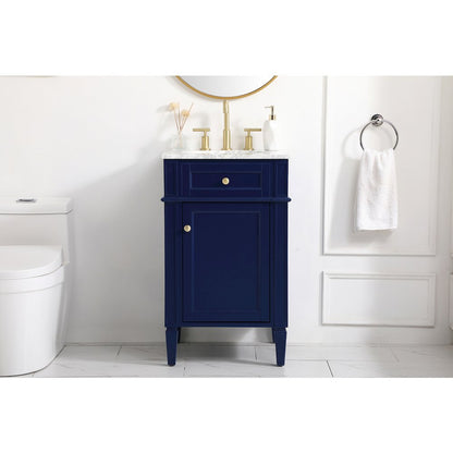 21 inch Single bathroom vanity in blue