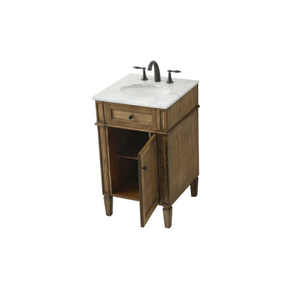 21 inch Single bathroom vanity in driftwood