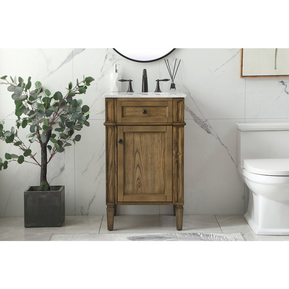 21 inch Single bathroom vanity in driftwood