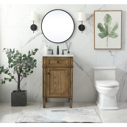 21 inch Single bathroom vanity in driftwood