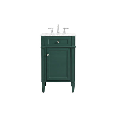 21 inch Single bathroom vanity in green