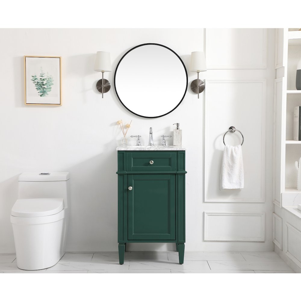 21 inch Single bathroom vanity in green