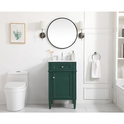 21 inch Single bathroom vanity in green