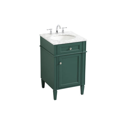 21 inch Single bathroom vanity in green