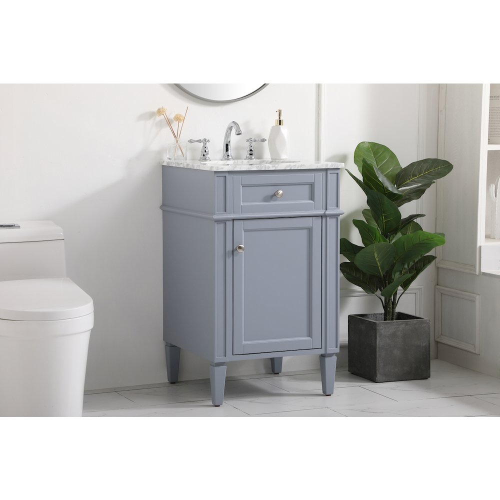 21 inch Single bathroom vanity in grey