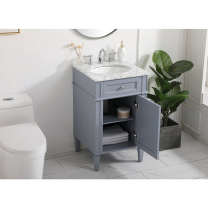 21 inch Single bathroom vanity in grey